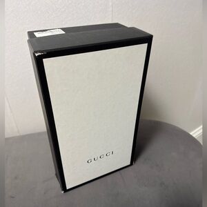 New Gucci empty  Shoe Gift box W Card, 2 Dust Bags. . 14 X8”x5”